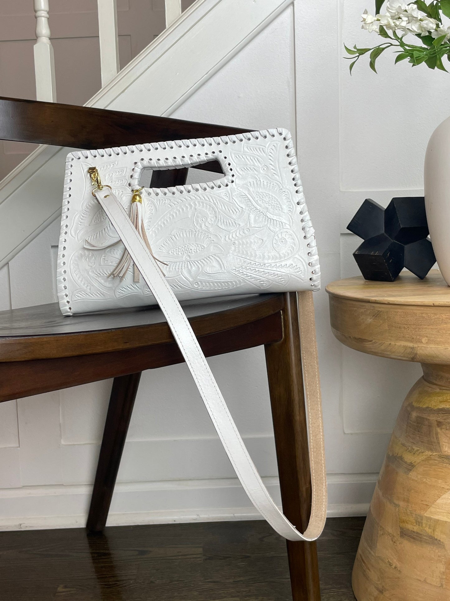 Mila Leather Oversized Clutch